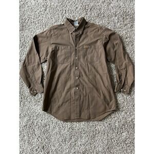 Vintage Carhartt Work Shirt Size XL Made In USA Mens 90s Rugged  Button Up